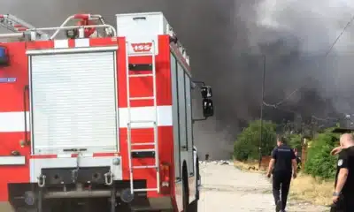Пожар край Военната болница в Сливен