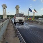 Ремонт на Дунав мост при Русе – асфалтиране на платното в посока България