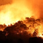 Пожар в землището на Угърчин – гасене на сухи треви и храсти