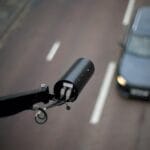 Камера за контрол на средна скорост на български път