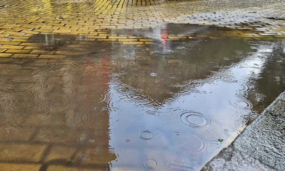 Наводнени улици и преляла река след проливните дъждове в Югозападна България