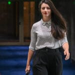 Лена Бориславова пред Софийския районен съд след решението по делото „Корал“