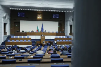 Пленарната зала на Народното събрание по време на заседание