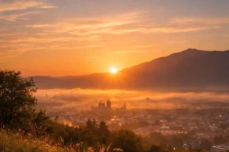 Слънчево есенно време над Северна България на 4 октомври 2026 г., с максимални температури до 24 градуса.
